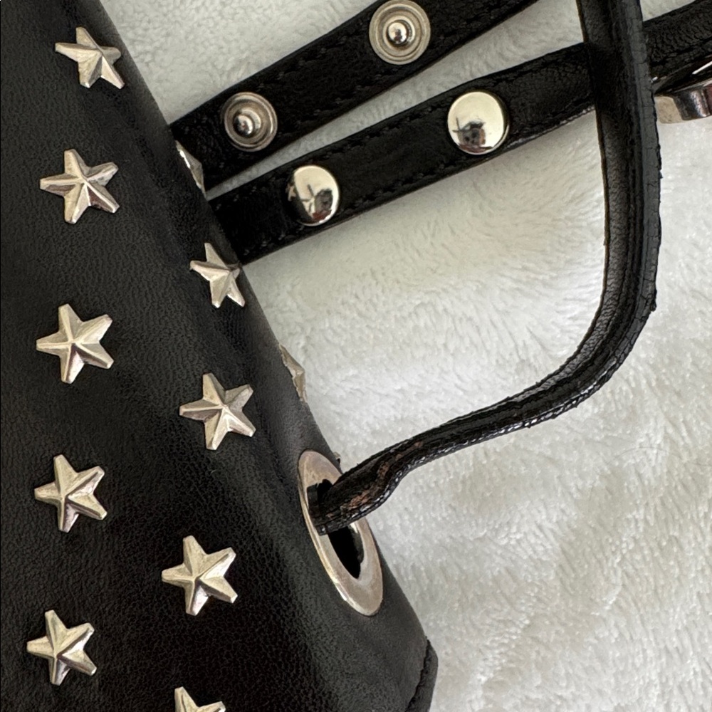Jimmy Choo Mini Leather Black Silver Star Bag - Picture 9 of 12